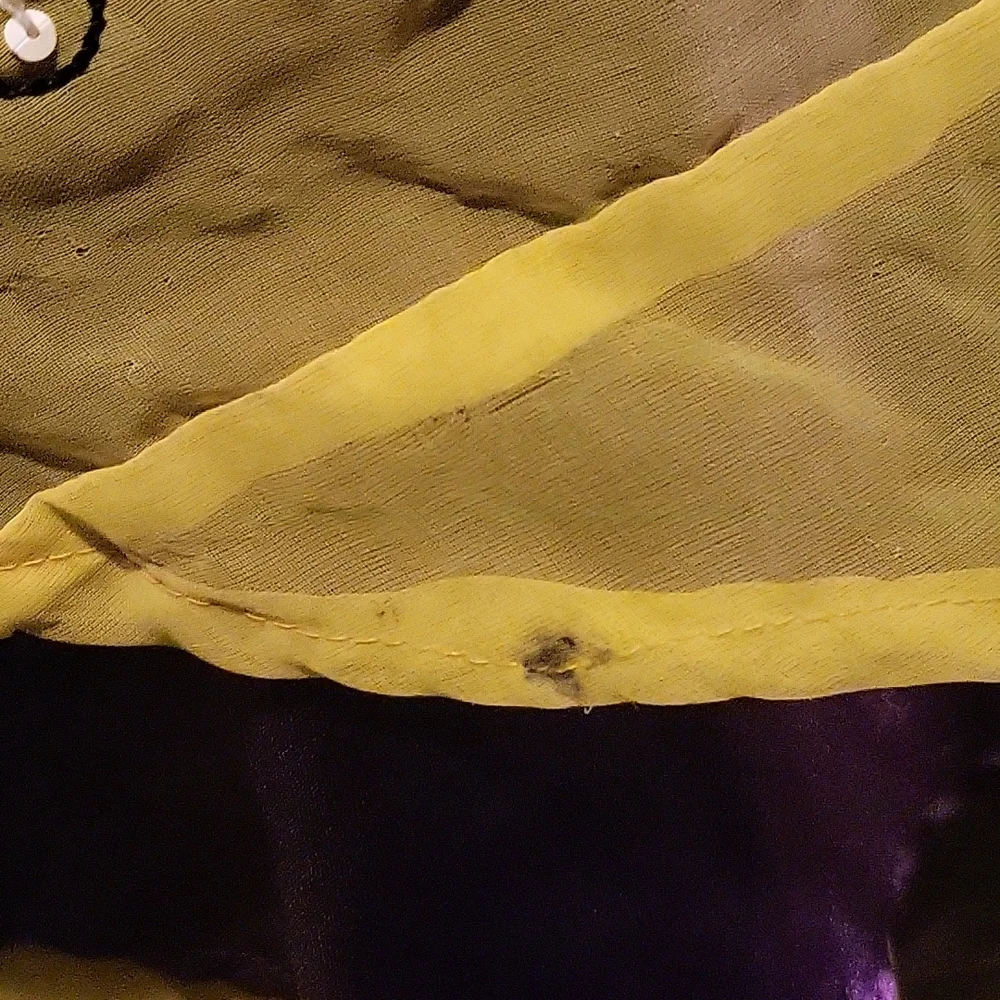 Boho maxi wrap skirt beaded and embroidered silk yellow and pink - Picture 9 of 10